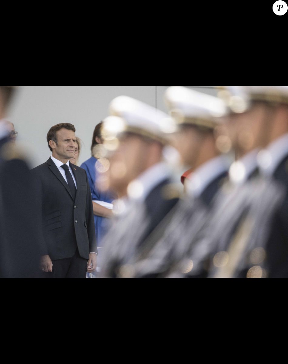 Le président Emmanuel Macron lors du défilé militaire du 14 Juillet à Paris. © Eliot Blondet / Pool / Bestimage