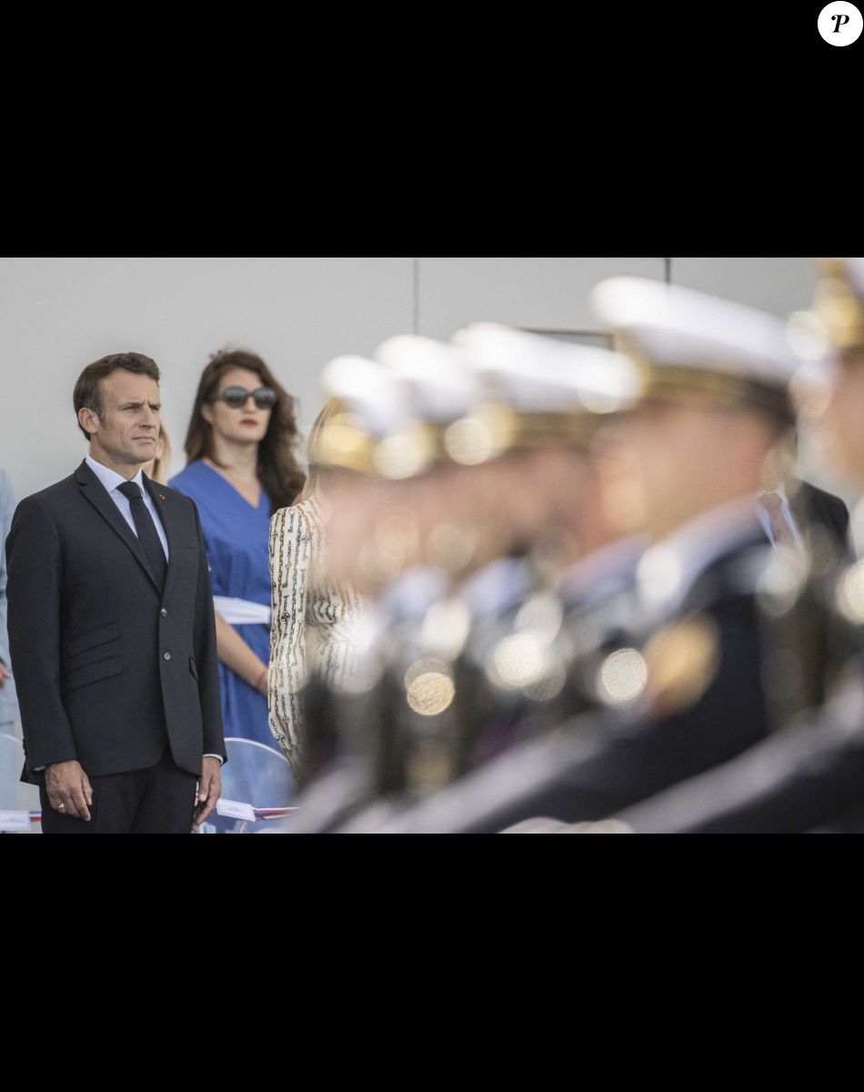 Le président Emmanuel Macron lors du défilé militaire du 14 Juillet à Paris. © Eliot Blondet / Pool / Bestimage