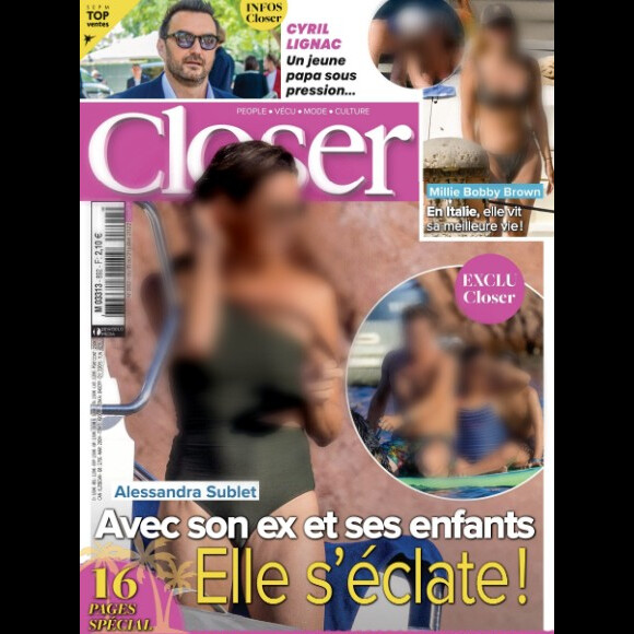 Couverture du magazine "Closer" ce vendredi 15 juillet 2022