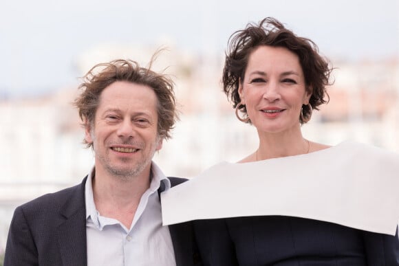 Mathieu Amalric et Jeanne Balibar au photocall de "Barbara" lors du 70ème Festival International du Film de Cannes, le 18 mai 2017. © Borde-Jacovides-Moreau/Bestimage