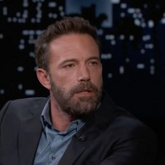 Ben Affleck sur le plateau de l'émission "Jimmy Kimmel Live!" à Los Angeles, le 15 décembre 2021. 