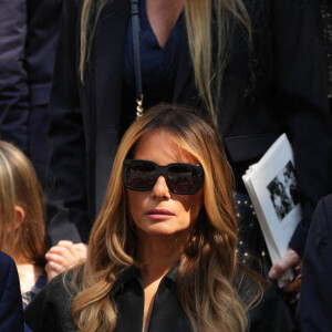 Donald Trump et sa femme Melania Trump, Barron Trump - Obsèques de Ivana Trump en l'église St Vincent Ferrer à New York. Le 20 juillet 2022 