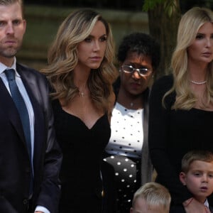 Eric Trump et sa femme Lara, Ivanka Trump - Obsèques de Ivana Trump en l'église St Vincent Ferrer à New York. Le 20 juillet 2022 
