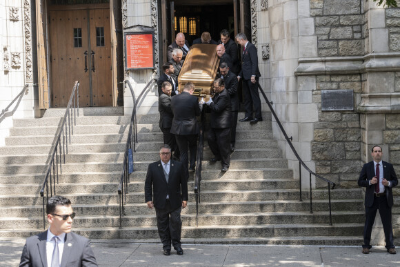 Illustration cercueil - Obsèques de Ivana Trump en l'église St Vincent Ferrer à New York. Le 20 juillet 2022 © Sonia Moskowitz Gordon / Zuma Press / Bestimage