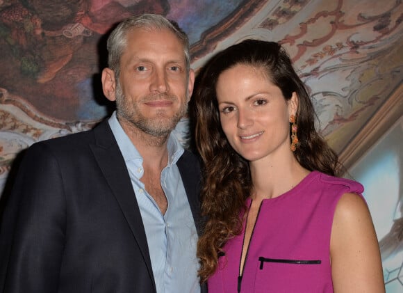 Olivier Siroux ( Le Bachelor) et sa femme Aurélia - Cocktail italien organisé par les Jeunes Donateurs et Mécènes du Comité Français pour la Sauvegarde de Venise à l'Hôtel de Gallifet, siège de l'Institut Culturel Italien à Paris, France. © Veeren / Bestimage