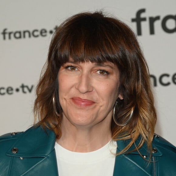 Daphné Bürki au photocall pour la conférence de presse de rentrée de France TV à la Grande Halle de la Villette à Paris, France. © Coadic Guirec/Bestimage