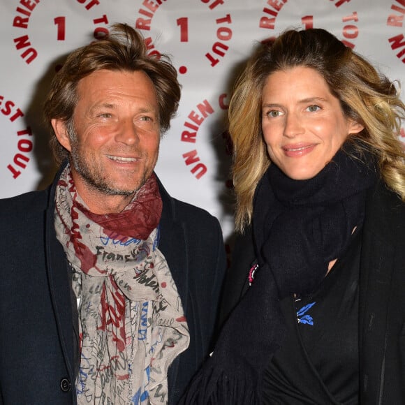 Laurent Delahousse et sa compagne Alice Taglioni (enceinte) lors d'une visite privée et d'un dîner de gala caritatif donné en faveur des actions de l'association "Un Rien C'est Tout" au musée Rodin à Paris, France. © Veeren/Bestimage