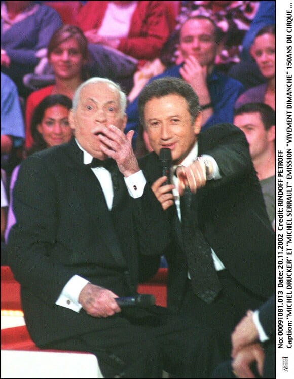 Michel Drucker et Michel Serrault - 150 ans du cirque Bouglione.