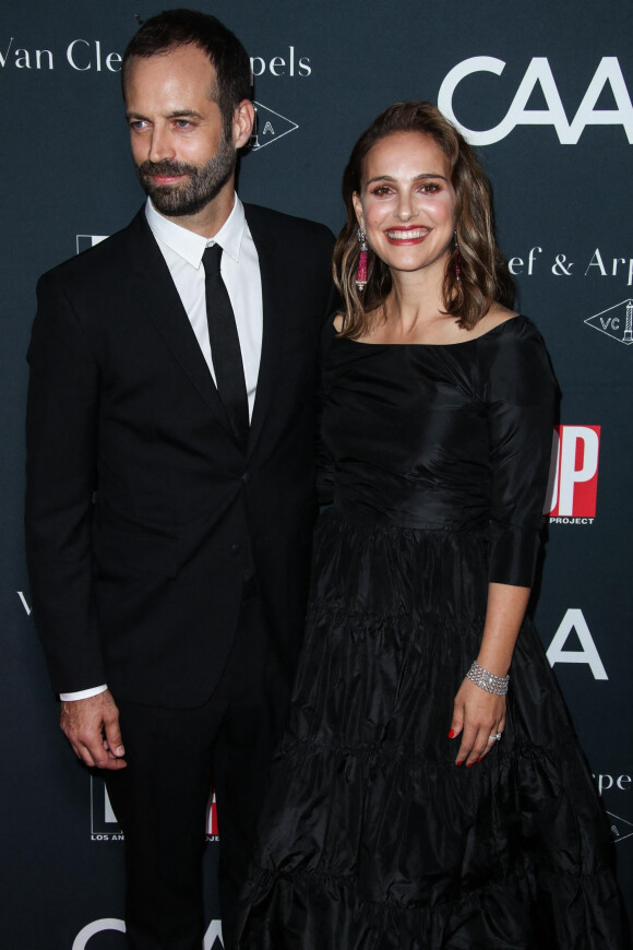 Benjamin Millepied et sa femme Natalie Portman (robe Dior) - Les célébrités arrivent à la soirée "Dance Project Gala" à Los Angeles le 7 octobre 2017. 