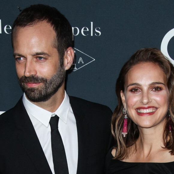 Benjamin Millepied et sa femme Natalie Portman (robe Dior) - Les célébrités arrivent à la soirée "Dance Project Gala" à Los Angeles le 7 octobre 2017. 