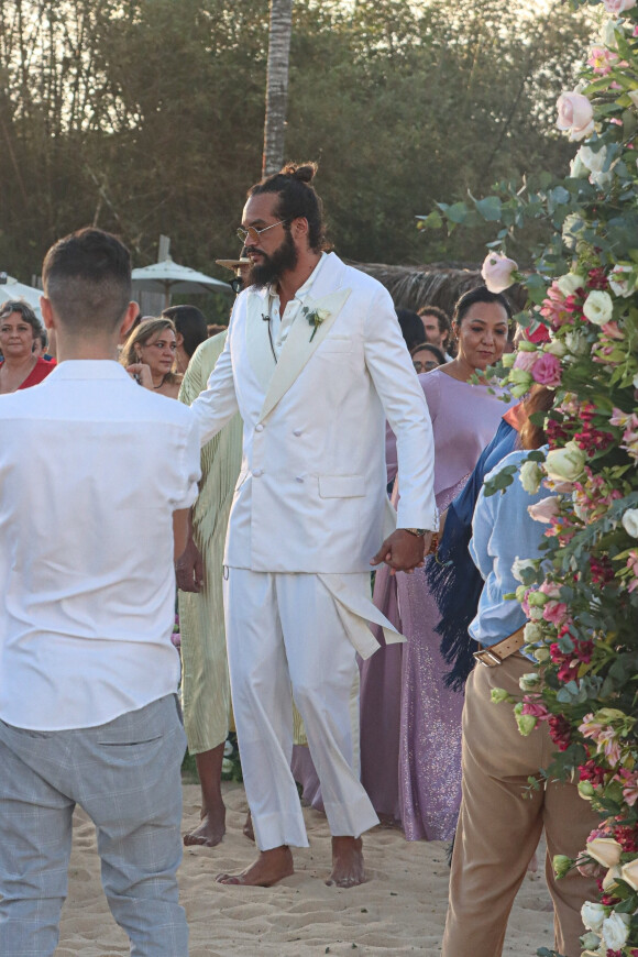 Exclusif - Joakim Noah - Joakim Noah et Lais Ribeiro se sont mariés devant leurs amis et leur famille sur la plage de Trancoso au Brésil le 13 juillet 2022.