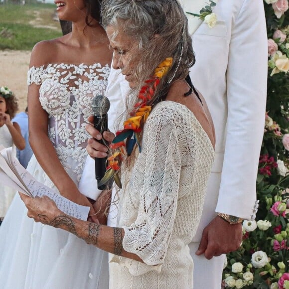 Exclusif - Lais Ribeiro et Joakim Noah - Joakim Noah et Lais Ribeiro se sont mariés devant leurs amis et leur famille sur la plage de Trancoso au Brésil le 13 juillet 2022.