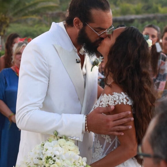 Exclusif - Lais Ribeiro et Joakim Noah - Joakim Noah et Lais Ribeiro se sont mariés devant leurs amis et leur famille sur la plage de Trancoso au Brésil le 13 juillet 2022.