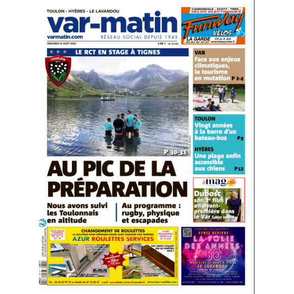 La Une de "Var Matin" du mercredi 10 août 2022
