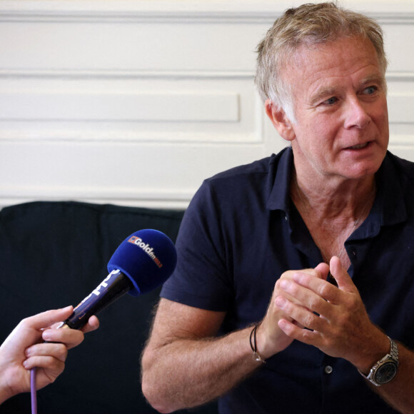 Franck Dubosc en conférence de presse pour la présentation du film "Rumba la vie" au Relais-Château Cordeillan-Bages lors du festival International du Film en Médoc, "Les Vendanges du 7ème Art", à Pauillac, France, le 16 juillet 2022. © Jean-Marc Lhomer/Bestimage 