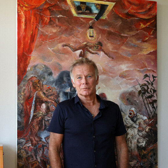 Franck Dubosc en conférence de presse pour la présentation du film "Rumba la vie" au Relais-Château Cordeillan-Bages lors du festival International du Film en Médoc, "Les Vendanges du 7ème Art", à Pauillac, France, le 16 juillet 2022. © Jean-Marc Lhomer/Bestimage 