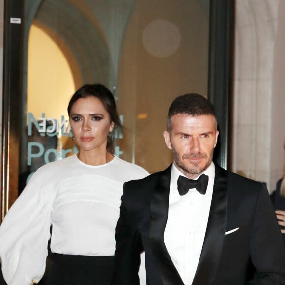 David Beckham et sa femme Victoria Beckham à la soirée Portrait Gala 2019 au musée National Portrait Gallery à Londres, Royaume Uni, le 12 mars 2019. 