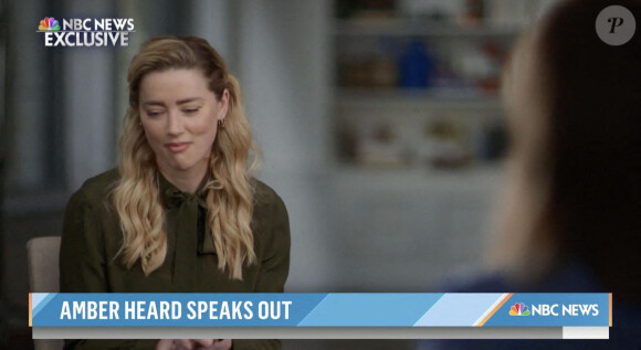 Amber Heard lors d'une interview exclusive dans l'émission "Today" sur NBC après avoir perdu son procès en diffamation contre son ex Johnny Depp.