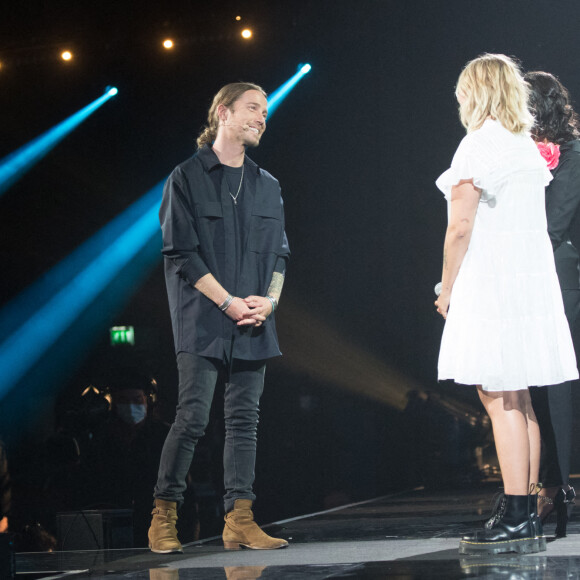 Julien Doré, Louane Emera, Khatia Buniatishvili - Surprises Enregistrement de l'émission "La Chanson secrète 6" à la Scène musicale à Paris, qui sera diffusée le 12 décembre sur TF1. Le 8 septembre 2020  © Gaffiot-Moreau / Bestimage 