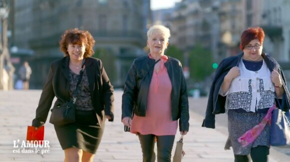 Laurence, Nathalie et Corinne, les trois prétendantes rencontrées par Jean pendant les speed datings à Paris. Episode du 22 août 2022 de la 17e saison de "L'amour est dans le pré."