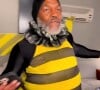 Mike Tyson se déguise en petite abeille pour l'émission de Jimmy Kimmel, aux Etats-Unis, le 17 juin 2022.