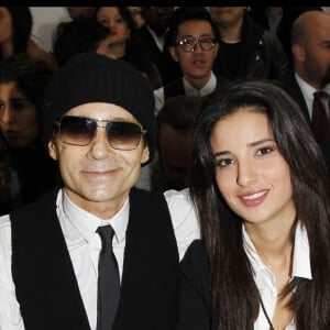 Jean-Luc Delarue et sa compagne Anissa Khel - People au défilé Dior Homme le 21 janvier 2012.