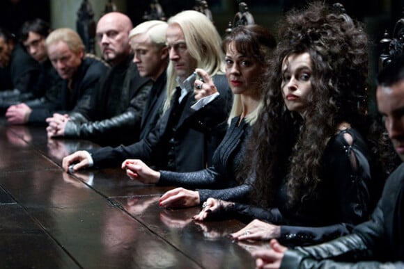 Tom Felton, Jason Isaacs, Helen McCrory et Helena Bonham Carter dans Harry Potter : Les Reliques de la mort - Partie 1