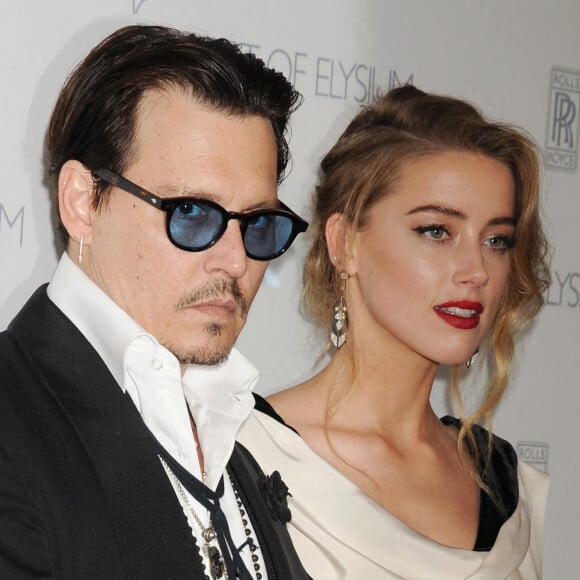 Johnny Depp et Amber Heard - Soirée "8th Annual Heaven Gala Art of Elysium and Samsung Galaxy" à Los Angeles. 