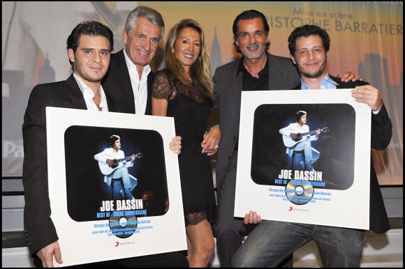 Jonathan Dassin, Julien Dassin, Christophe Barratier, Nicole et Gilbert Coullier - Générale de la comédie musicale "Il était une fois... Joe Dassin" au Grand Rex