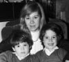 Rendez-vous avec Christine Dassin et ses fils Julien et Jonathan à leur domicile. Milieu des années 1980 © Jean-Claude Woestelandt / Bestimage