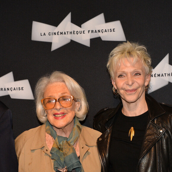 Serge Toubiana, Micheline Presle et sa fille Tonie Marshall, Constantin Costa-Gavras - Rétrospective Philippe de Broca à la Cinémathèque française à Paris, le 6 mai 2015.