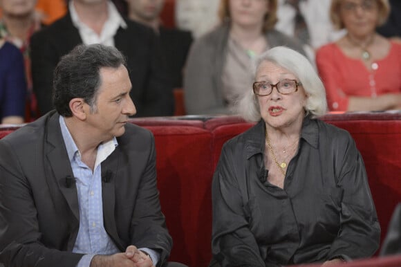 Francois Morel et Micheline Presle - Enregistrement de l'emission "Vivement Dimanche" le 7 mai 2013 a Paris pour une diffusion le 12 mai 2013, avec Francois Morel comme invite principal. <br /><br />