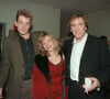 Guillaume Depardieu avec ses parents Elisabeth et Gérard - Représentation unique au profit du Sida à Paris en 1996