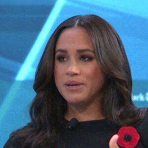 Meghan Markle sur le plateau de l'émission "Minding the Gap" à Los Angeles, le 9 novembre 2021.