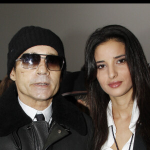 Jean-Luc Delarue et son épouse Anissa Khel – people au défilé Dior hommes à Paris en janvier 2012