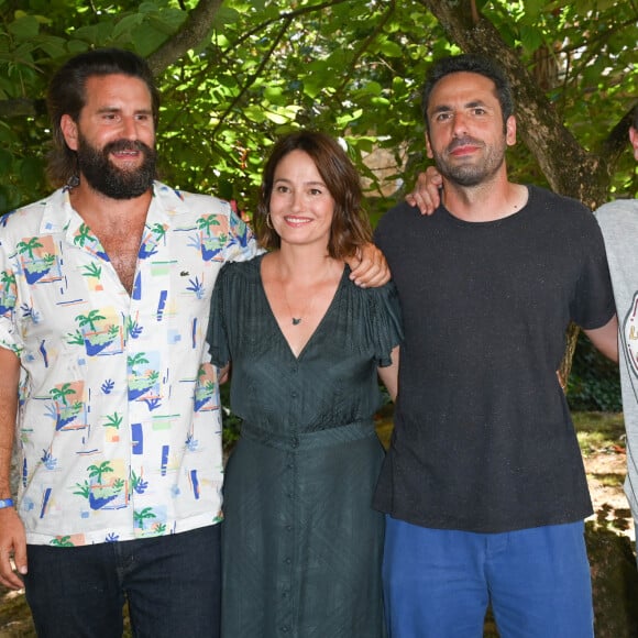 Grégoire Ludig, Marie Gillain, Julien Guetta et Jean-Paul Rouve - Photocall du film "Les cadors" lors du 15ème Festival du Film Francophone d'Angoulême. Le 24 août 2022 © Coadic Guirec / Bestimage