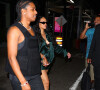 Rihanna et son compagnon Asap Rocky à la sortie de l'hôtel Ned après avoir passé quelques heures dans une suite privée, à New York City, New York, Etats-Unis, le 25 août 2022.