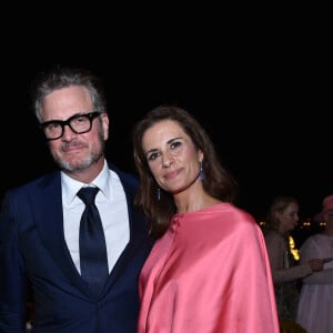 Colin Firth et sa femme Livia Giuggioli lors de la 3ème soirée de remise du Prix ranca Sozzani en marge du 76ème festival du film de Venise, la Mostra, à l'hôtel Belmond Cipriani à Venise, Italie, le 27 août 2019. 