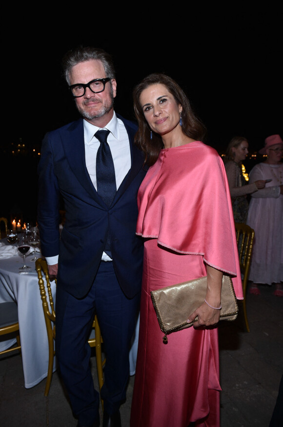 Colin Firth et sa femme Livia Giuggioli lors de la 3ème soirée de remise du Prix ranca Sozzani en marge du 76ème festival du film de Venise, la Mostra, à l'hôtel Belmond Cipriani à Venise, Italie, le 27 août 2019. 