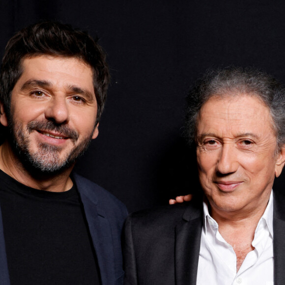 Patrick Fiori, Michel Drucker et Nolwenn Leroy - Backstage de l'enregistrement de l'émission "La Chanson secrète 8" à la Seine musicale à Paris. © Gaffiot-Moreau / Bestimage 