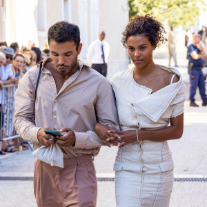 Victor Santiago et son amie Tina Kunakey - Mariage de Simon Porte Jacquemus et Marco Maestri à Charleval