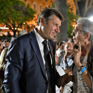 Christian Estrosi, le maire de Nice, durant "Lou Festin Nissart", un diner amical et convivial autour du maire, au jardin Albert 1er sur la Coulée Verte à Nice le 2 septembre 2022. © Bruno Bebert/Bestimage 