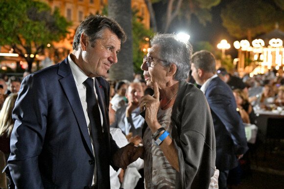 Christian Estrosi, le maire de Nice, durant "Lou Festin Nissart", un diner amical et convivial autour du maire, au jardin Albert 1er sur la Coulée Verte à Nice le 2 septembre 2022. © Bruno Bebert/Bestimage 