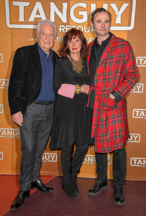 André Dussollier, Sabine Azéma et Eric Berger - Avant-première du film "Tanguy le Retour" au cinéma Gaumont-Opéra à Paris. Le 9 avril 2019. © Coadic Guirec/Bestimage