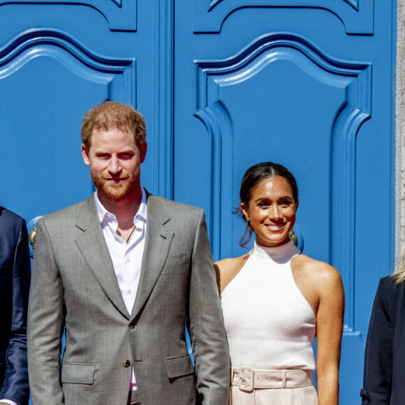 Le prince Harry, duc de Sussex et Meghan Markle, duchesse de Sussex, arrivent à l'hôtel de ville pour l'événement Invictus Games Dusseldorf 2023 One Year to Go, à Düsseldorf, Allemagne, le 6 septembre 2022.