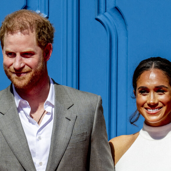 Le prince Harry, duc de Sussex et Meghan Markle, duchesse de Sussex, arrivent à l'hôtel de ville pour l'événement Invictus Games Dusseldorf 2023 One Year to Go, à Düsseldorf, Allemagne, le 6 septembre 2022.