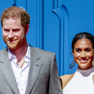 Le prince Harry, duc de Sussex et Meghan Markle, duchesse de Sussex, arrivent à l'hôtel de ville pour l'événement Invictus Games Dusseldorf 2023 One Year to Go, à Düsseldorf, Allemagne, le 6 septembre 2022.