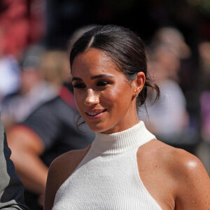 Meghan Markle, duchesse de Sussex, arrive à l'hôtel de ville pour l'événement Invictus Games Dusseldorf 2023 One Year to Go, à Düsseldorf, Allemagne, le 6 septembre 2022.