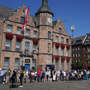 Le prince Harry, duc de Sussex et Meghan Markle, duchesse de Sussex, arrivent à l'hôtel de ville pour l'événement Invictus Games Dusseldorf 2023 One Year to Go, à Düsseldorf, Allemagne, le 6 septembre 2022.