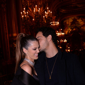 Exclusif - Iris Mittenaere et son compagnon Diego El Glaoui - Dîner Etam après le défilé Etam Live Show 2021 à l'Opéra Garnier à Paris, le 4 octobre 2021. © Rachid Bellak / Bestimage